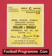 England v Uruguay 1964 – Football Ticket