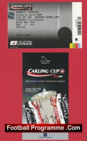 Manchester United v Tottenham 2009 – League Cup Final Ticket Plus
