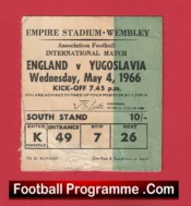 England v Yugoslavia 1966 – Football Ticket