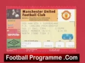Manchester United v Sunderland 1996 – Football Ticket