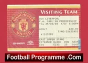 Manchester United v Liverpool 1998 – Man Utd Ticket Treble Season