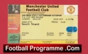 Manchester United v Tottenham 1997 – FA Cup Football Ticket