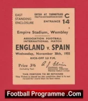 England v Spain 1955 – Football Ticket