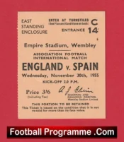 England v Spain 1955 – Football Ticket