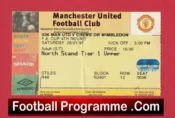 Manchester United v Wimbledon 1997 – FA Cup Football Ticket