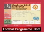 Manchester United v Leeds United 1996 – Match Ticket