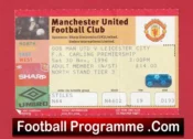 Manchester United v Leicester City 1996 – Football Ticket