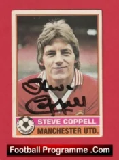 Manchester United Steve Coppell Autographed Signed Football Card Man Utd