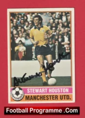 Manchester United Stewart Houston Autographed Signed Football Card Man Utd