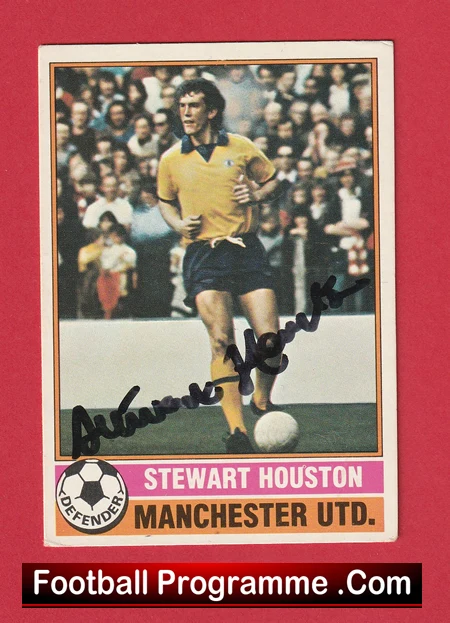 Manchester United Stewart Houston Autographed Signed Football Card Man Utd - Image 2