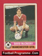 Manchester United David McCreery Autograph Signed Football Card Man Utd
