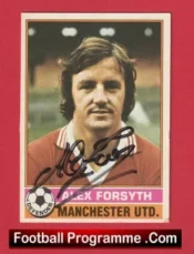 Manchester United Alex Forsyth Autograph Signed Football Card Man Utd