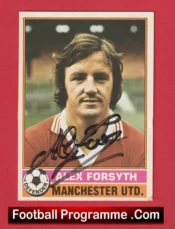 Manchester United Alex Forsyth Autograph Signed Football Card Man Utd