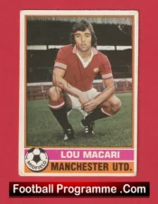 Manchester United Lou Macari Autograph Signed Football Card Man Utd