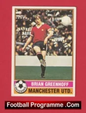 Manchester United Brian Greenhoff Autographed Signed Football Card Man Ut