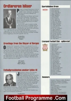 Brann v Liverpool 1997 - ECWC Football Programme - Image 3
