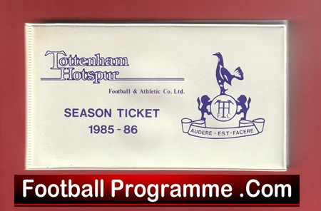 Tottenham Hotspur Season Ticket Book LMTB 1985 1986 - Image 2