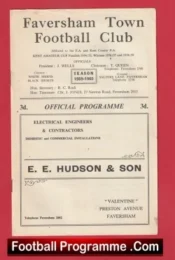 Faversham Town v Sheppy United 1960