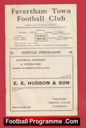 Faversham Town v Sheppy United 1960