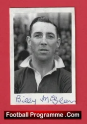Manchester United Billy McGlen Autograph Signed Picture 1940s