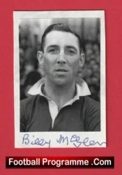 Manchester United Billy McGlen Autograph Signed Picture 1940s