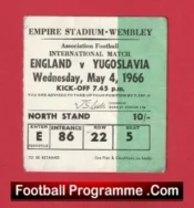 England v Yugoslavia 1966 – Match Ticket