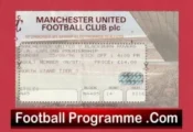Manchester United v Blackburn Rovers 1996 – Match Ticket
