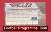 Manchester United v Southampton 1996 – Match Ticket