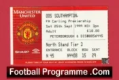 Manchester United v Southampton 1999 – Match Ticket