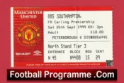 Manchester United v Southampton 1999 – Match Ticket