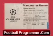Manchester United v Monaco 1998 – Football Ticket