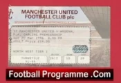 Manchester United v Arsenal 1996 – Match Ticket