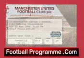 Manchester United v Arsenal 1996 – Match Ticket