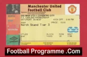 Manchester United v Coventry City 1997 – Football Ticket