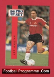Manchester United Lee Martin Autograph Signed Football Card Man Utd