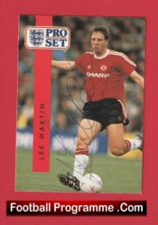 Manchester United Lee Martin Autograph Signed Football Card Man Utd