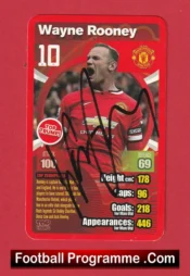 Manchester United Wayne Rooney Autograph Signed Football Card