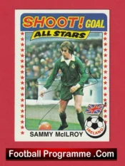 Manchester United Sammy McIlroy Autograph Signed Football Card Man Utd