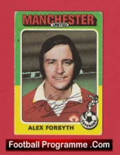 Manchester United Alex Forsyth Autograph Signed Football Card Man Utd