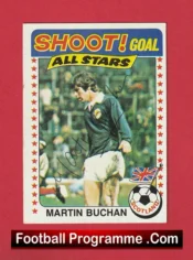 Manchester United Scotland Martin Buchan Autographed Signed Football Card Man Utd