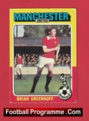 Manchester United Brian Greenhoff Autographed Signed Football Card Man Ut