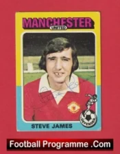 Manchester United Steve James Autographed Signed Football Card Man Utd