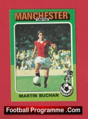 Manchester United Martin Buchan Autographed Signed Football Card Man Utd