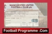 Manchester United v Leeds United 1996 – Football Ticket