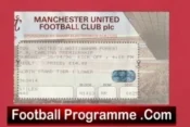 Manchester United v Nottingham Forest 1996 – Football Ticket