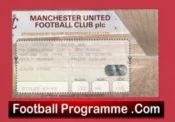 Manchester United v Sunderland 1996 – Match Ticket FA Cup