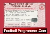 Manchester United v Leeds United 1996 – Match Ticket