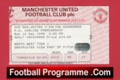 Manchester United v Leeds United 1996 – Match Ticket