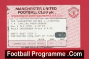 Manchester United v Liverpool 1995 – Match Ticket