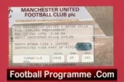 Manchester United v Aston Villa 1996 – Football Ticket